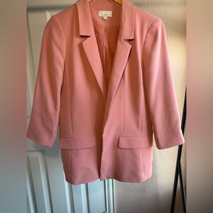 LOFT Soft Pink Blazer Jacket
